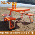 Outdoor Camping Plastic Folding Table Desk Case With 4 Seats